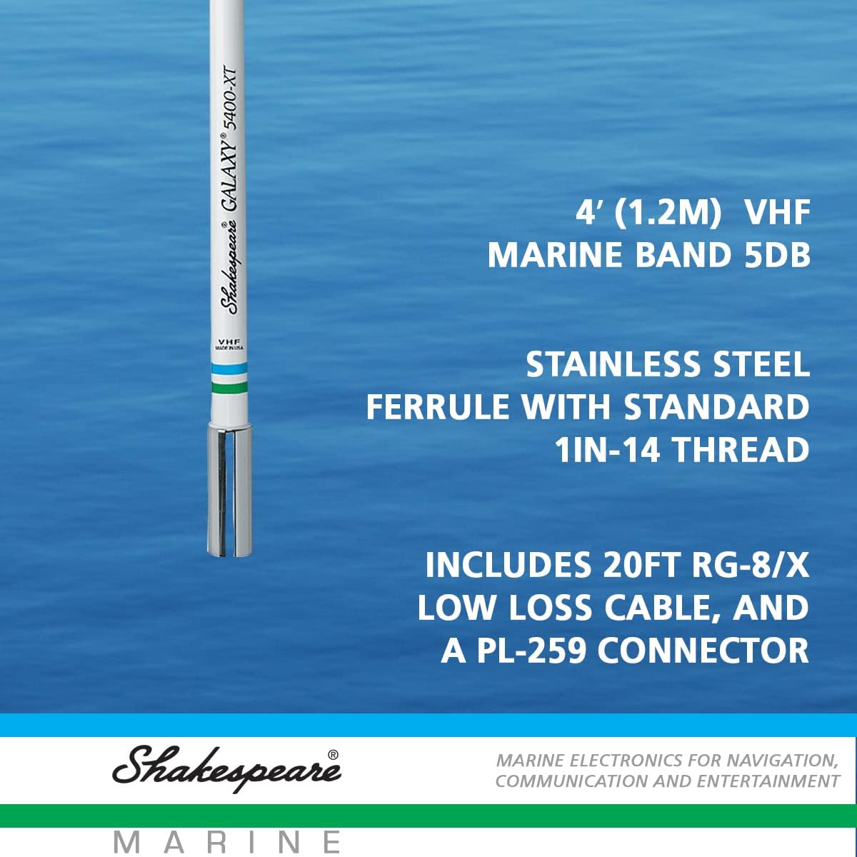 Shakespeare 5400-XT Galaxy 4' VHF Antenna - 3dB Gain