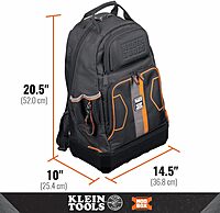 Klein Tools 62201MB MODbox Electrician's Tool Backpack, Customizable Mobile Workstation with 32 Pockets for Maximum Tool