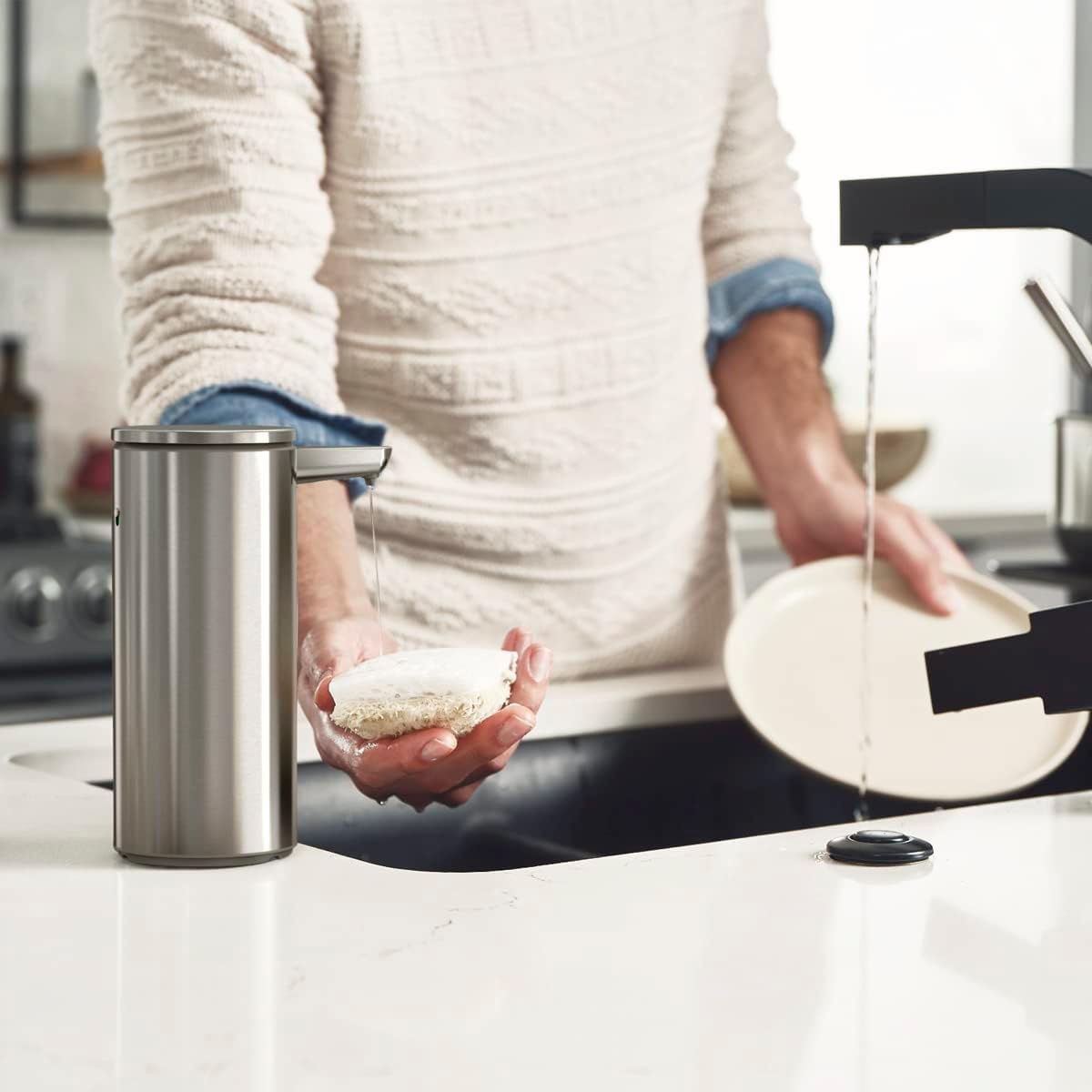 simplehuman Touch-Free Sensor Soap and Sanitizer Dispenser