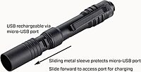 STREAMLIGHT MicroStream USB 250-Lumen Ultra-Compact Rechargeable Flashlight