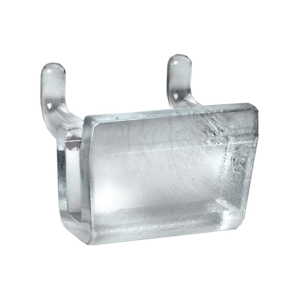 Azar Displays 700021 1.25" W x 0.5" D x 0.75" H Plastic U-Hook (20 Pack)