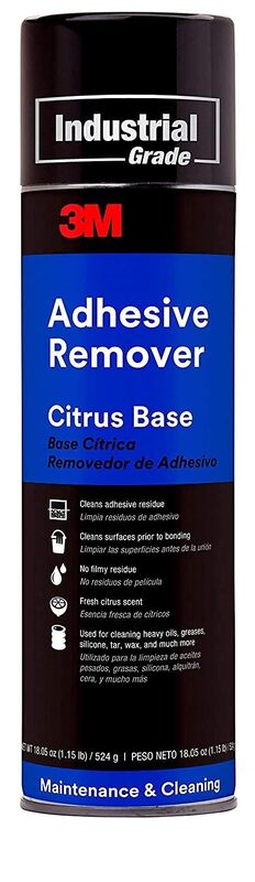 3M Citrus Base Adhesive Remover 6041 – 24 fl oz Aerosol Spray (Chlorine-Free Solvent) – Industrial Strength Cleaner