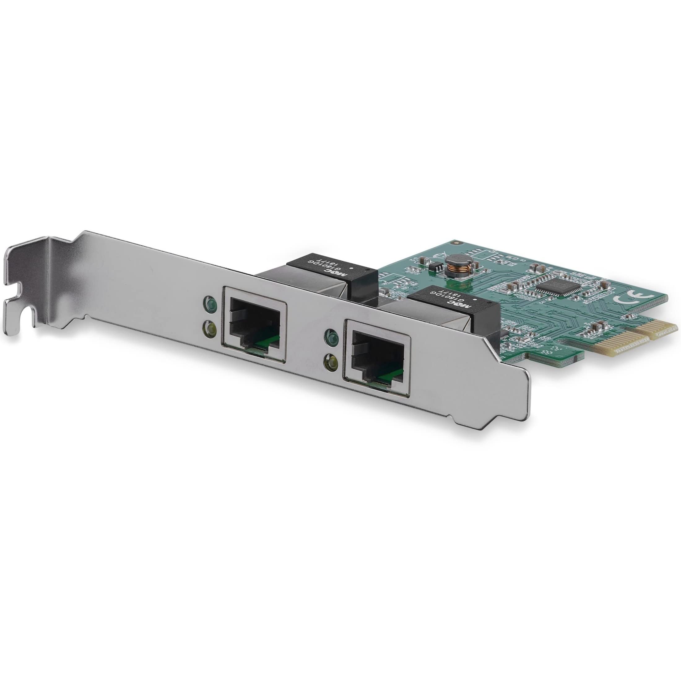 StarTech.com Dual Port PCIe Network Card - Low Profile - RJ45 Port - Realtek RTL8111H Chipset - (ST1000SPEXD4)