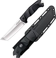 COLD STEEL Warcraft San Mai III Tanto Fixed Blade Knife with G-10 Handle and Secure-Ex Sheath