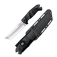 COLD STEEL Warcraft San Mai III Tanto Fixed Blade Knife with G-10 Handle and Secure-Ex Sheath