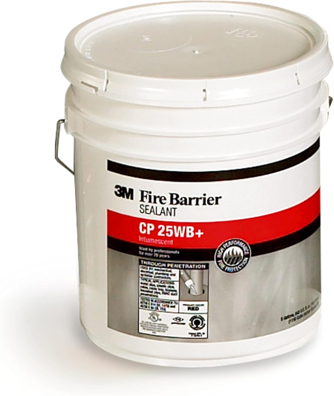3M FIRE BARRIER SEALANT CP 25WB+, RED, 5 GALLON DRUM (PAIL)