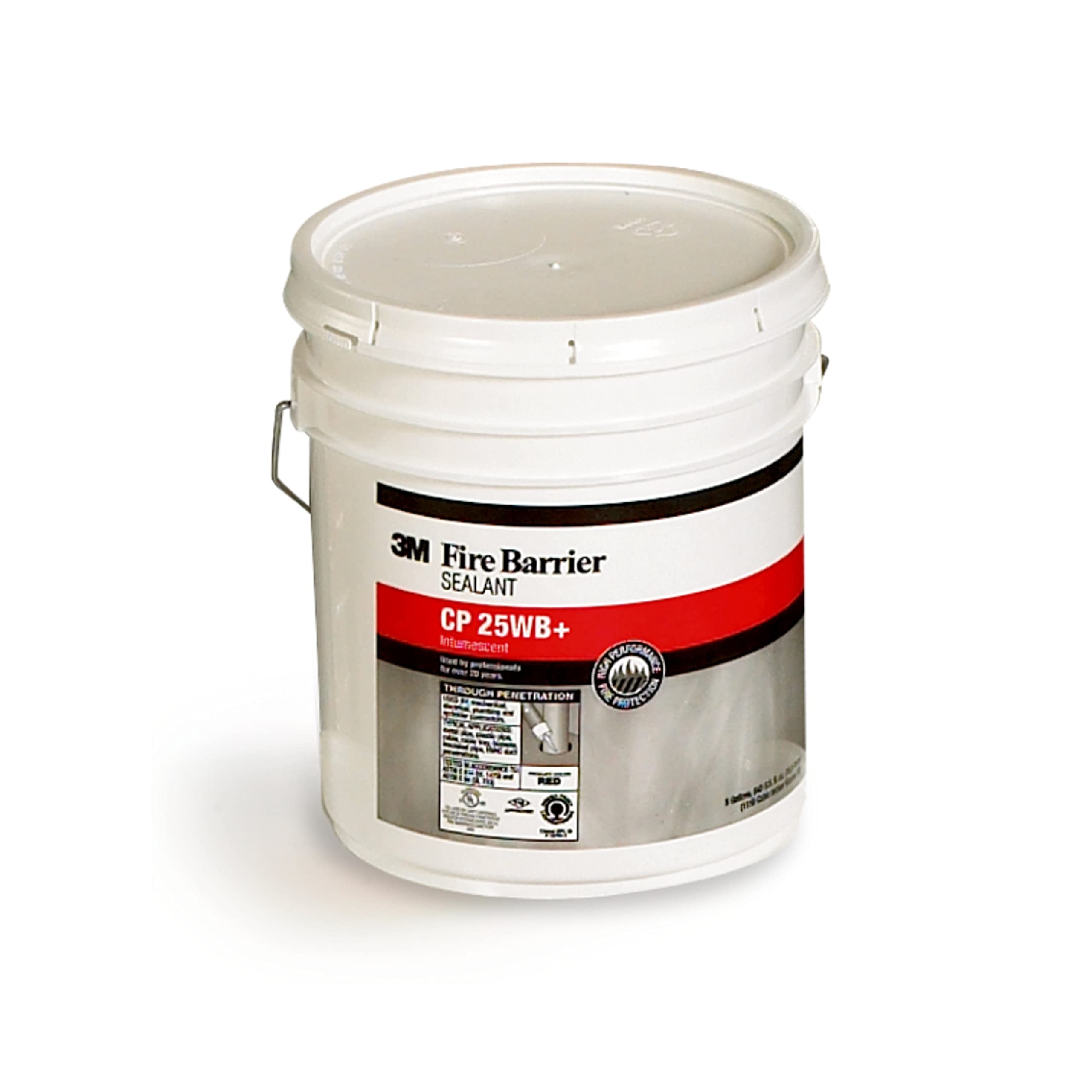 3M FIRE BARRIER SEALANT CP 25WB+, RED, 5 GALLON DRUM (PAIL)
