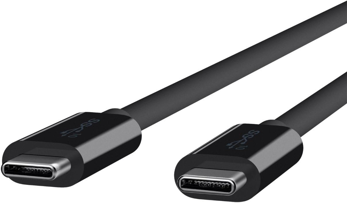 Belkin USB-C to USB-C Cable - 3.1 USB-C - 10 Gbps Data Transfer - 100 Watt - 1 Meter/3.3ft - Black