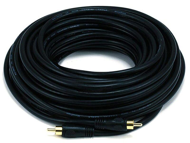 Monoprice RG59U 75Ω Digital Coaxial RCA Cable M/M