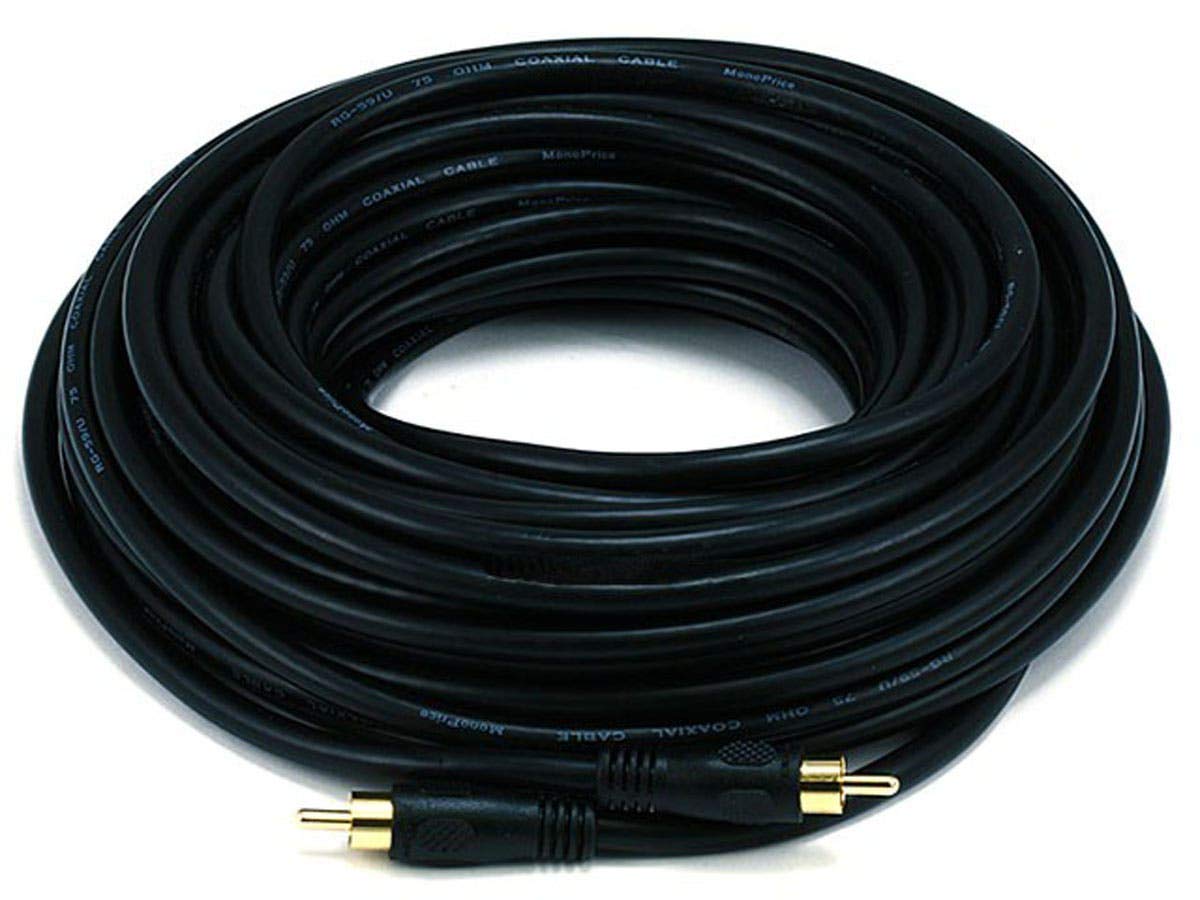 Monoprice RG59U 75Ω Digital Coaxial RCA Cable M/M