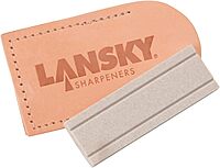 Lansky 3" Hard Super Arkansas Pocket Stone with 2 Sharpening Grooves and Pouch