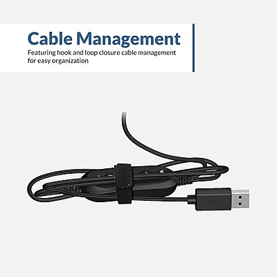 Cyber Acoustics Stereo USB Headset (AC-5008A), in-line Controls for Volume & Mic Mute, Adjustable Mic Boom for PC & Mac, Perfect for Classroom or Home USB-A