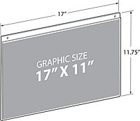 AZAR DISPLAYS U-Frame Wall-Mount Acrylic Sign Holders, Clear, Pack Of 10