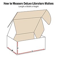 Aviditi White Deluxe Literature Mailing Boxes, 24" x 18" x 6", Pack of 25, Crush-Proof, for Shipping, Mailing and Storing, Oyster White