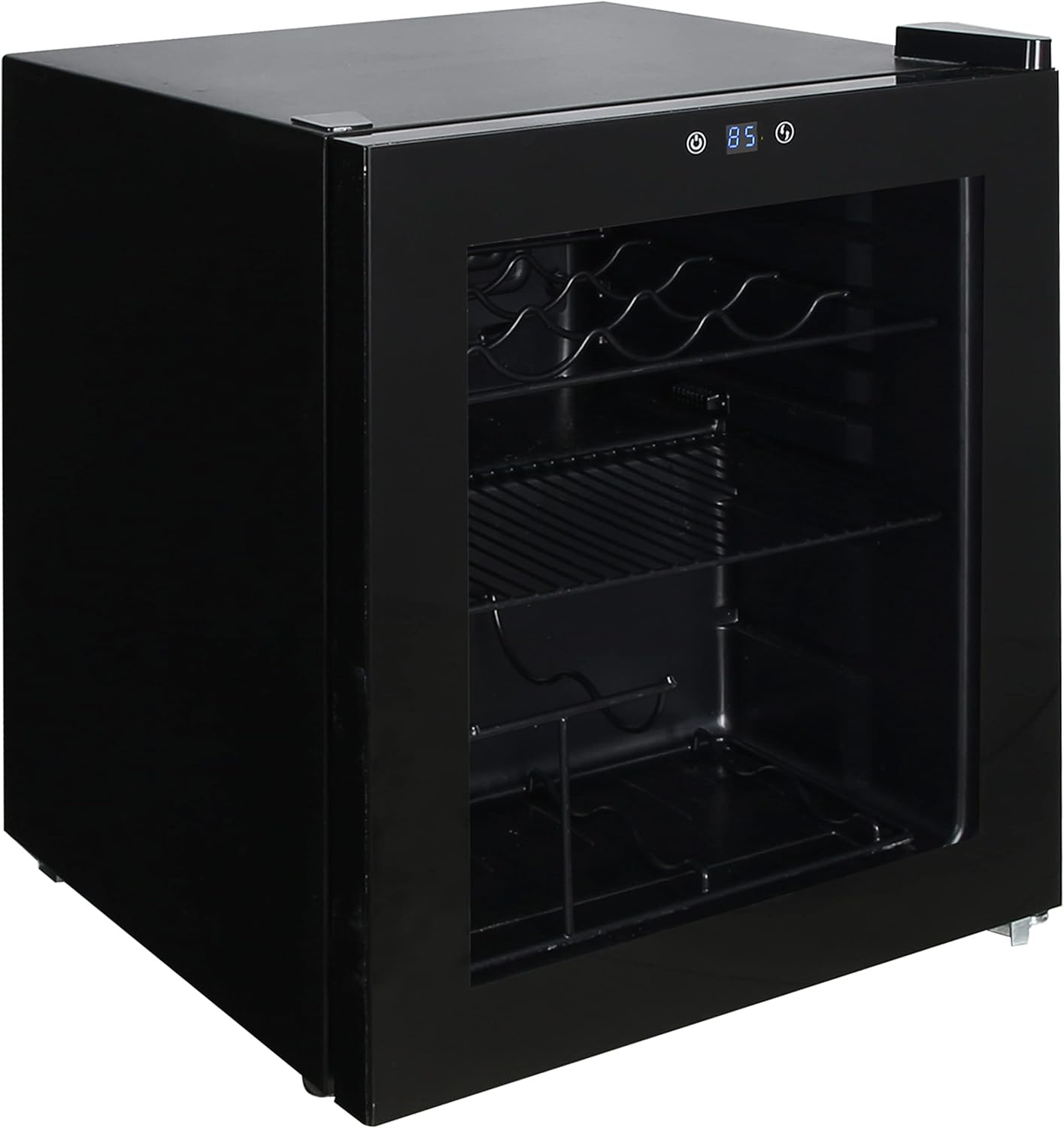 Avanti WBC16Z1B-IS Beverage Refrigerator and Wine Cooler with 15 Bottle/60 Can Capacity, Glass Door
