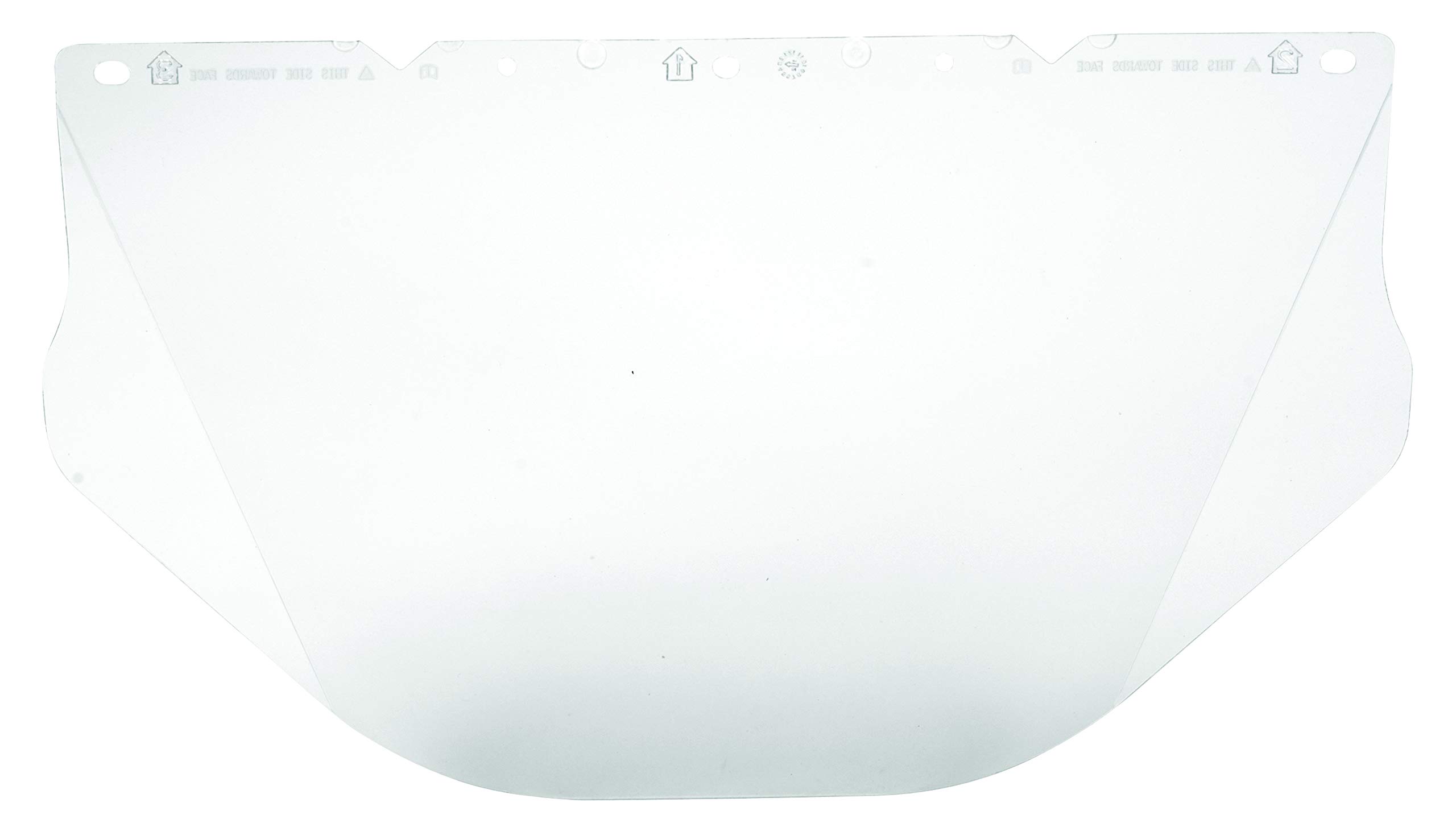 MSA 10115863 V-Gard Polycarbonate Contoured Visor, Clear, 9.5 x 17 x 0.04-Inch, 10-Pack