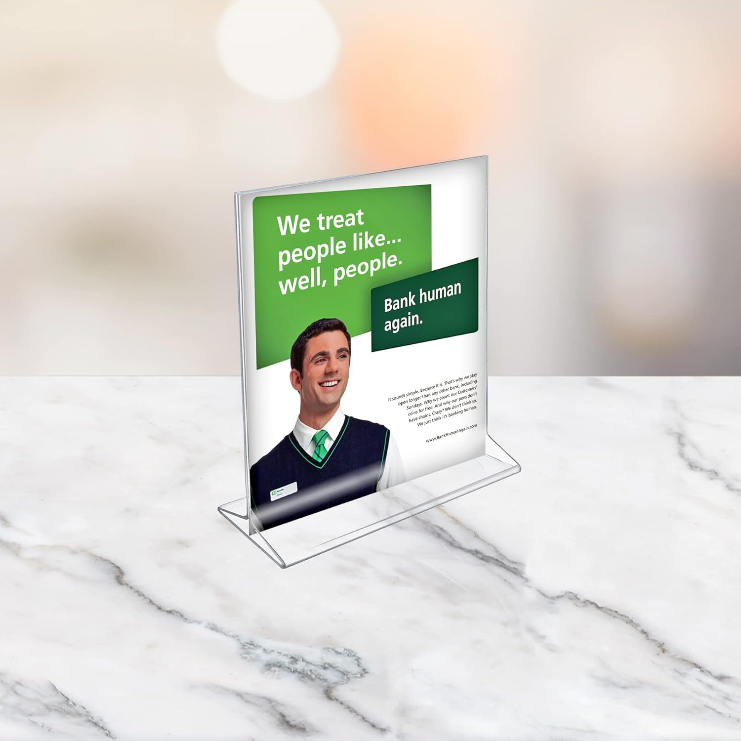 Azar Displays Top-Load Acrylic Sign Holders, Clear, Pack of 10