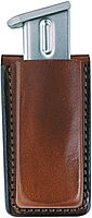 BIANCHI Model 20A Open Top Leather Magazine Pouch with Spring-Steel Belt Clip