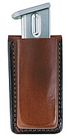 BIANCHI Model 20A Open Top Leather Magazine Pouch with Spring-Steel Belt Clip