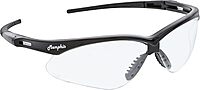 MCR Safety Glasses MP110 Clear Polycarbonate Lenses with UV Protection & Scratch Resistant Coating, Black Frame, 1 Pair