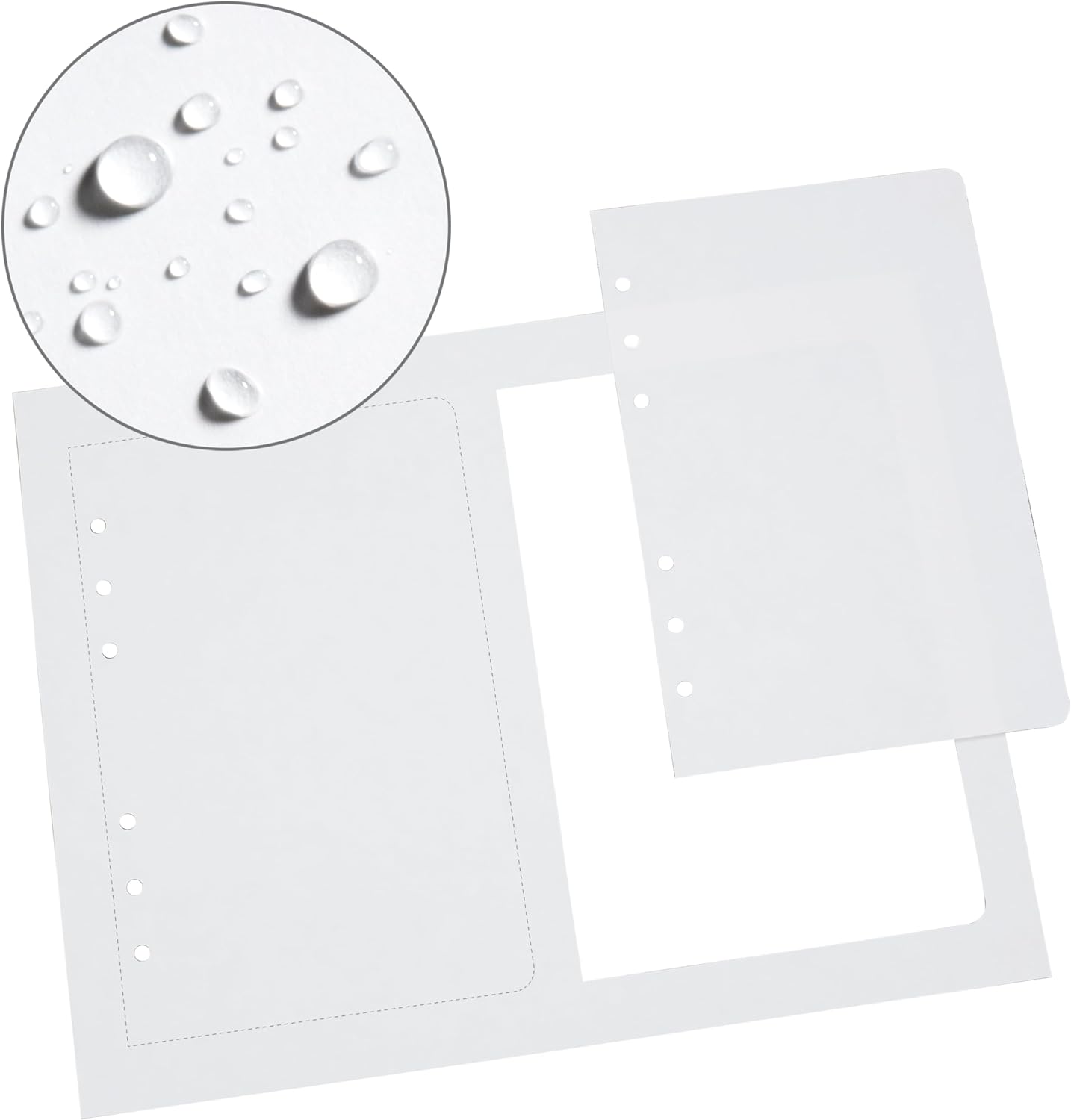 Rite in the Rain Weatherproof Loose Leaf Copier Paper, 2-4.625" x 7" White Loose Leaf Sheets Per 8.5" x 11" Main Sheet