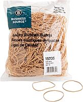 Business Source Quality Rubber Bands - Size: #18 - 3in Length x 0.1in Width - Sustainable - Rubber - Crepe - 1480 / Pack