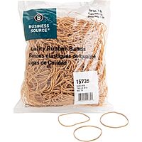 Business Source Quality Rubber Bands - Size: #18 - 3in Length x 0.1in Width - Sustainable - Rubber - Crepe - 1480 / Pack