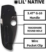 SPYDERCO Lil' Native Folding Knife - CPM S30V, Compression Lock