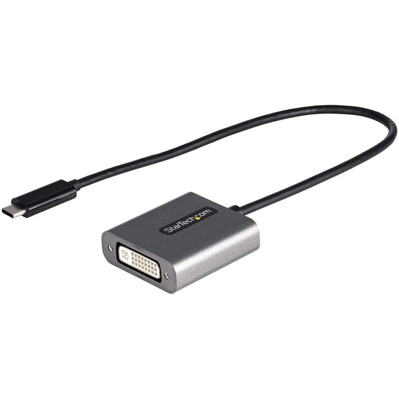 StarTech.com USB C to DVI Adapter - 1920x1200 USB Type C to DVI-D Display/Monitor Video Converter, USB-C Dongle