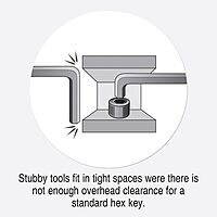 Bondhus 16599 Set of 9 Balldriver Stubby L-wrenches, sizes 1.5-10mm