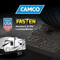 Camco FasTen RV Leveling Blocks with T-Handle, Interlocking Design