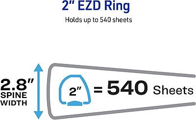 Avery Heavy-Duty View 3 Ring Binder with One-Touch EZD D-Rings and DuraHinge/DuraEdge