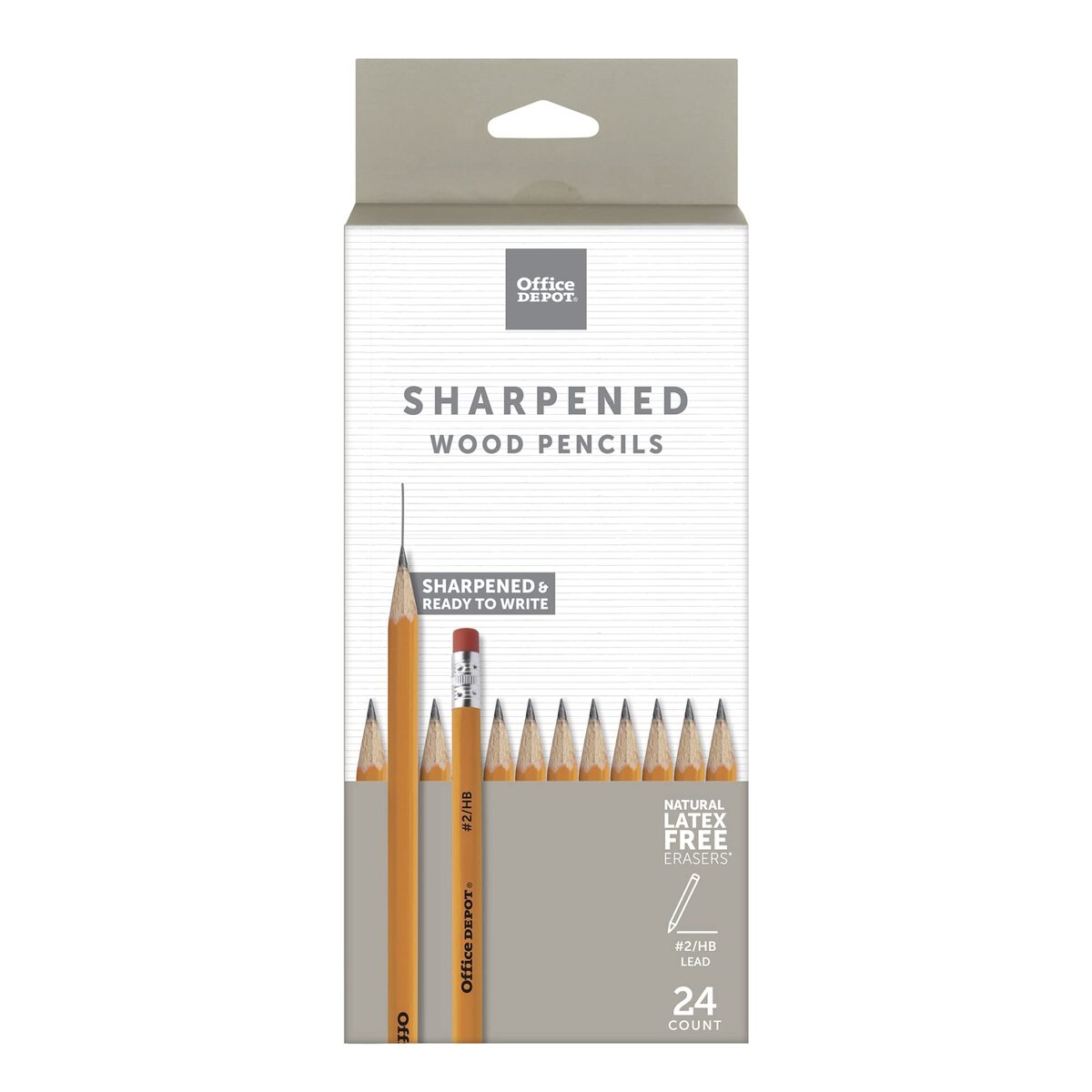 Office Depot® Brand Presharpened Wood Pencils, #2 Medium Soft Lead, Yellow, Pack Of 24 Pencils