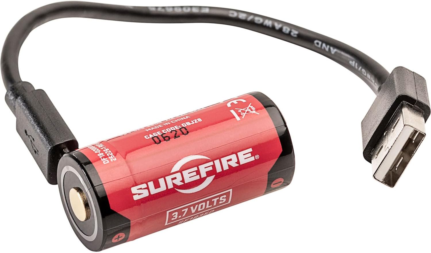 SureFire SF18350 Micro USB Lithium-Ion Rechargeable Battery