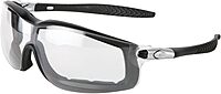 MCR Safety RT110AF Rattler Nylon Indirect Vented Elastic Strap Dielectric Glasses with Black Frame and Clear Anti-Fog Lens