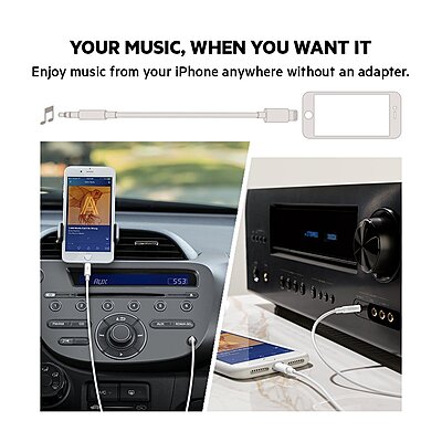 Belkin 3.5mm Audio Cable with Lightning Connector - MFi-Certified
