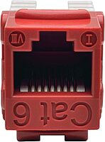 TRIPP LITE Cat6/Cat5e 110 Style Punch Down Keystone Jack RED TAA GSA (N238-001-RD)