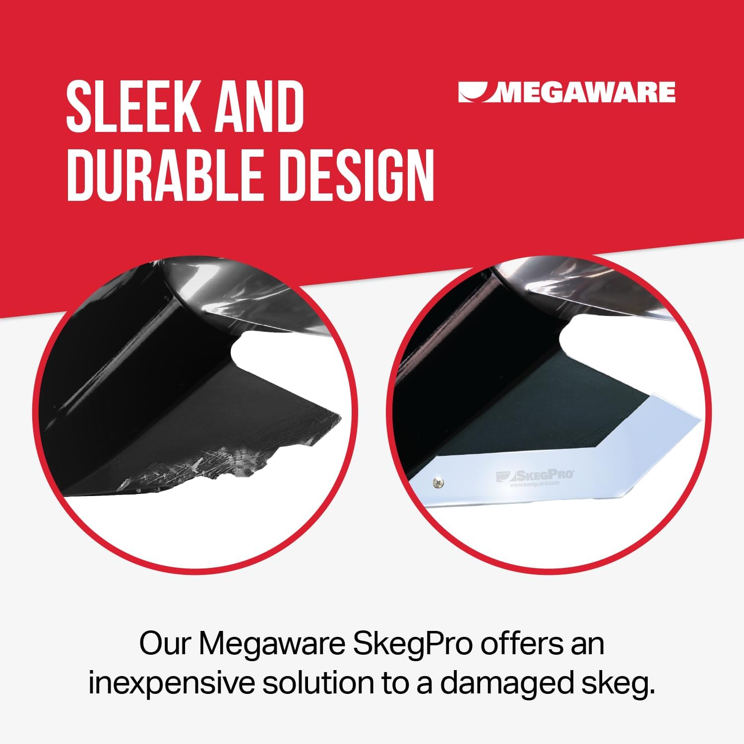Megaware SkegPro 655 - Protects Against Damage from Ramp Dragging, Rocks