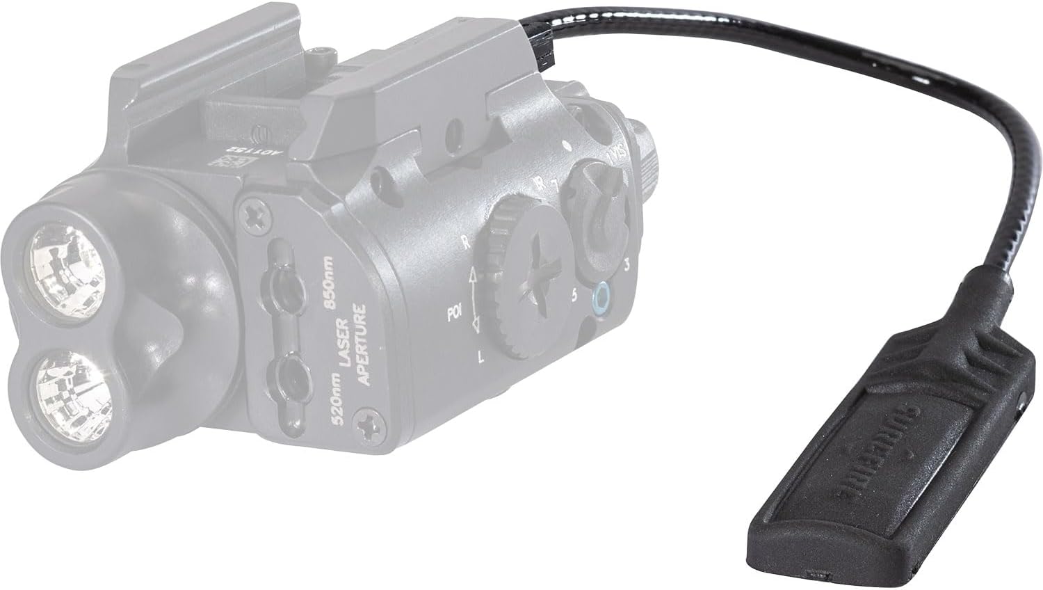 SureFire XVL2 Rifle Remote Switch with 7" Cable, Momentary On Pressure Pad, Water Resistant