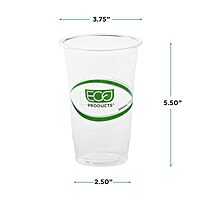 ECO-PRODUCTS GreenStripe Clear Compostable PLA Cold Cups
