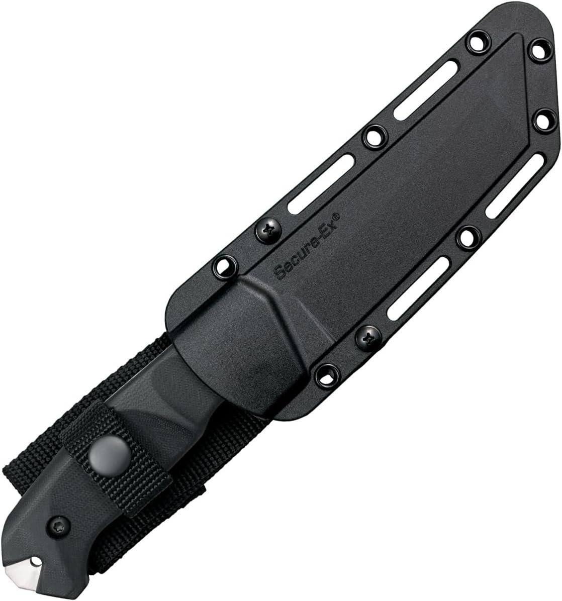 COLD STEEL Warcraft San Mai III Tanto Fixed Blade Knife with G-10 Handle and Secure-Ex Sheath