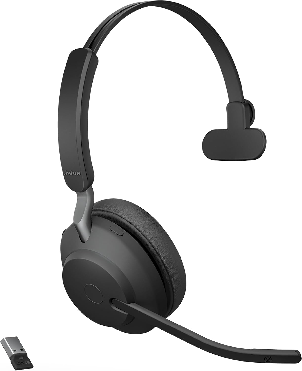 Jabra Evolve2 65 - USB-A UC Mono with Charging Stand - Black Wireless Headset/Music Headphones