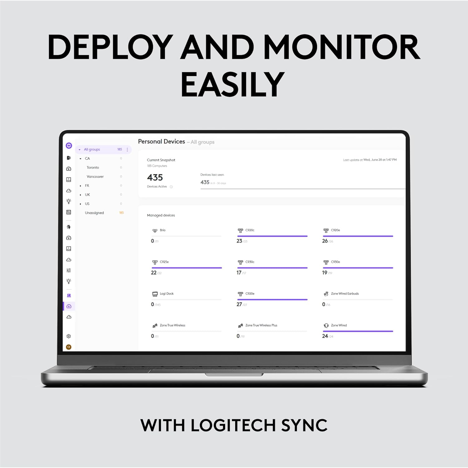Logitech Brio 105 Full HD 1080p Business Webcam with Auto-Light Balance, USB-A, Privacy Shutter, Easy Set-Up