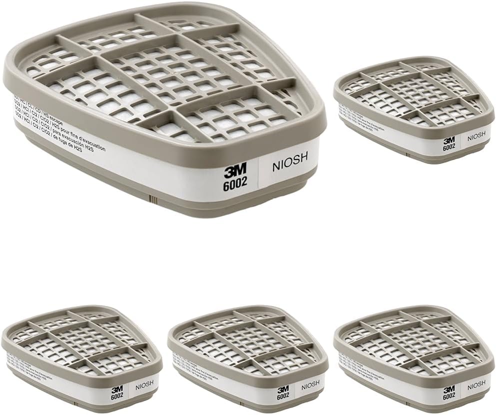 3M Acid Gas Respirator Cartridge (Pack of 5) No Color One Size (Pack of 5)