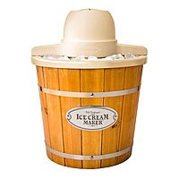 NOSTALGIA 4-Quart Electric Ice Cream Maker - Old Fashioned Design