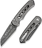 CIVIVI Pragma Prime Pocket Knife for EDC, 3.49" Wharncliffe Blade, Aluminum Handle, Reversible Clip
