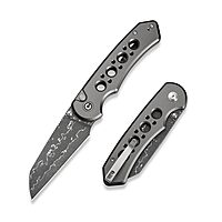 CIVIVI Pragma Prime Pocket Knife for EDC, 3.49" Wharncliffe Blade, Aluminum Handle, Reversible Clip