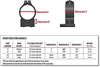 Warne 14TM Tikka Permanently Attached Scope Rings, Solid Steel, Vertically Split, 30 mm, Med Matte