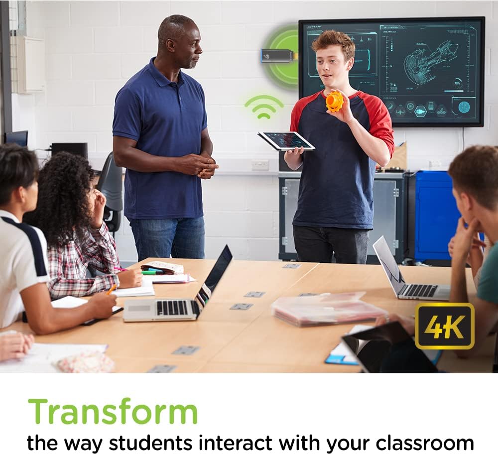 IOGEAR Mini Wireless 4K HDMI Video Screen Sharing Adapter - Wireless 2.4/5GHz withWPA-2 Security - Up to 30Ft