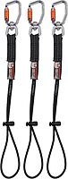 Ergodyne Squids 3714 Tool Lanyard and Tethering Attachment with Carabiner and Cinch Loop, Weight Rating 10lbs, 3-Pack